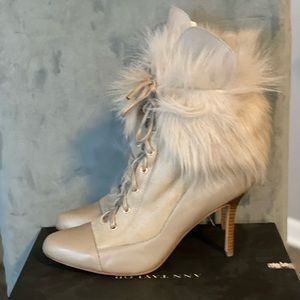 New Ann Taylor Daniela Leather & Fur Booties - Make A Statement!